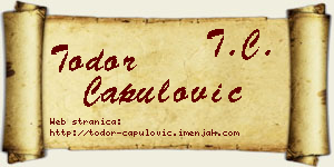 Todor Capulović vizit kartica